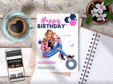 Load image into Gallery viewer, Teen Happy Birthday Card Pink/Blue