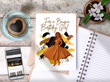 Load image into Gallery viewer, For a Bougie Birthday Girl Card Golden/Brown