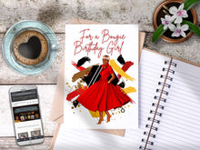Load image into Gallery viewer, For a Bougie Birthday Girl Card Red/Golden