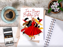 Load image into Gallery viewer, For a Bougie Birthday Girl Card Red/Golden