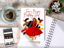 Load image into Gallery viewer, For a Bougie Birthday Girl Card Red/Golden