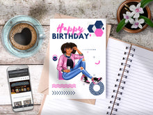 Load image into Gallery viewer, Teen Happy Birthday Card Pink/Blue