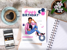 Load image into Gallery viewer, Teen Happy Birthday Card Pink/Blue