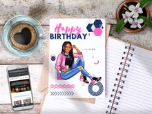 Load image into Gallery viewer, Teen Happy Birthday Card Pink/Blue