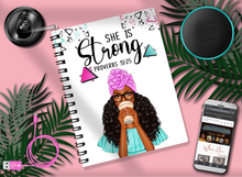 Load image into Gallery viewer, She is Strong Proverbs 31:25 Teen-Notebook