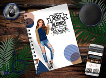 Load image into Gallery viewer, Give God Your Weakness & He'll Give You Strength Teen-Notebook
