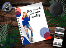 Load image into Gallery viewer, Stay Focused and Extra Sparkly Teen-Notebook