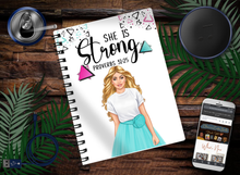 Load image into Gallery viewer, She is Strong Proverbs 31:25 Teen-Notebook